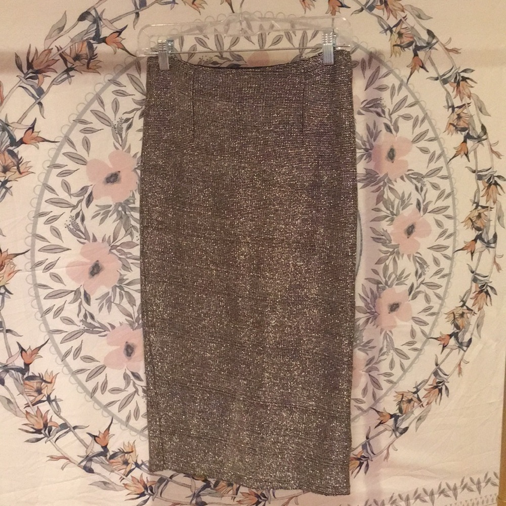 Topshop Metallic Skirt